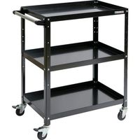 トラスコ中山 TRUSCO ツールワゴン ラビットワゴン 700×450 ハンドル付 ゴム車輪 ブラック RBW-973H BK 1台（直送品）