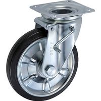 岐阜産研工業 UKAI 中荷重用キャスター ストッパー付旋回(自在)金具 JBタイプ ゴム 車輪径250mm SJB-250 1個（直送品）