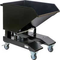 トラスコ中山 TRUSCO スクラップ台車 手動式 120L ブラック VSP120BK 1台 691-0621（直送品）