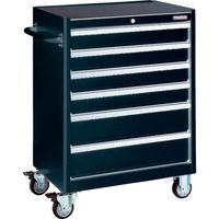 トラスコ中山 TRUSCO ローラーキャビネット ブラック 引出6段 100X4 150X2 TRC042BK 1台 699-6420（直送品）