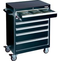 トラスコ中山 TRUSCO ローラーキャビネット ブラック 引出6段 100X4 150X2 仕切板付 TRC042SBK 1台（直送品）