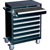 トラスコ中山 TRUSCO ローラーキャビネット ブラック 引出7段 100X7 仕切板付 TRC070SBK 1台 699-6419（直送品）