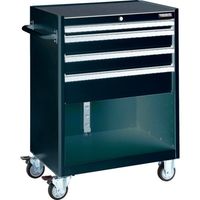 トラスコ中山 TRUSCO ローラーキャビネット ブラック 引出4段 50X1 100X2 150X1 TRC121BK 1台（直送品）