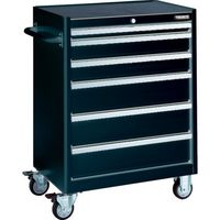 トラスコ中山 TRUSCO ローラーキャビネット ブラック 引出6段 50X1 100X2 150X3 TRC123BK 1台（直送品）