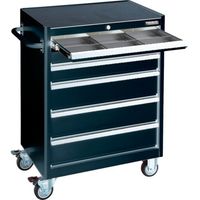 トラスコ中山 TRUSCO ローラーキャビネット ブラック 引出6段 50X1 100X2 150X3 仕切板付 TRC123SBK 1台（直送品）