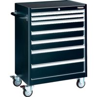 トラスコ中山 TRUSCO ローラーキャビネット ブラック 引出7段 50X2 100X3 150X2 TRC232BK 1台（直送品）
