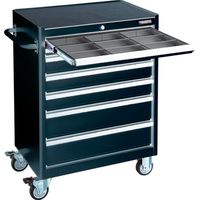 トラスコ中山 TRUSCO ローラーキャビネット ブラック 引出7段 50X2 100X3 150X2 仕切板付 TRC232SBK 1台（直送品）