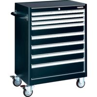 トラスコ中山 TRUSCO ローラーキャビネット ブラック 引出8段 50X3 100X4 150X1 TRC341BK 1台（直送品）