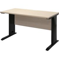 トラスコ中山 TRUSCO 平机 ホワイトナチュラル天板X黒脚 W1200xD600XH700 TSLD1260NAA-BK 1台（直送品）