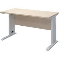 トラスコ中山 TRUSCO 平机 ホワイトナチュラル天板X白脚 W1200xD600XH700 TSLD1260NAA-W 1台（直送品）