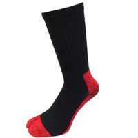 カヴァーワーク 鬼底靴下 黒 指付 4足組 黒×赤 3セット SS-362-4P-3SET 1組（直送品）