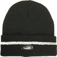 カヴァーワーク 反射ライン入りハイビズワッチ帽 ブラック 3枚 AG-68-BK-3P 1セット(15枚:3枚×5枚)（直送品）