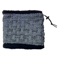 カヴァーワーク 格子編み柄ネックウォーマー グレー 2枚 AG-80-GY-2P 1セット(6枚:2枚×3枚)（直送品）