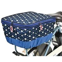 川住製作所 KーNM6 2段式 後カゴカバー ネイビーマーガレット柄 1枚（直送品）