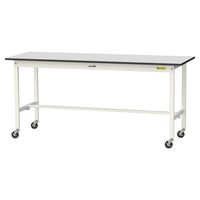 軽量作業台/耐荷重128kg キャスター付きH828mm RoHS2指令対応塩ビシート天板 ワークテーブル150シリーズ SURCー1860（直送品）