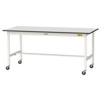 軽量作業台/耐荷重128kg キャスター付きH828mm RoHS2指令対応塩ビシート天板 ワークテーブル150シリーズ SURCー1875（直送品）