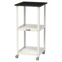 実験用/軽量作業用/天板付きラボワゴン 耐荷重50kg キャスター付きH950mm 棚板2段 耐薬品ケミテクト天板 ワークテーブルLABシリ（直送品）