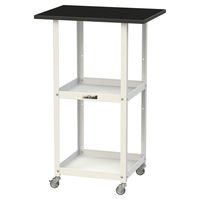 実験用/軽量作業用/天板付きラボワゴン 耐荷重50kg キャスター付きH950mm 棚板2段 耐薬品ケミテクト天板 ワークテーブルLABシリ（直送品）