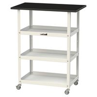 実験用/軽量作業用/天板付きラボワゴン 耐荷重50kg キャスター付きH950mm 棚板3段 耐薬品ケミテクト天板 ワークテーブルLABシリ（直送品）