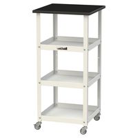 実験用/軽量作業用/天板付きラボワゴン 耐荷重50kg キャスター付きH950mm 棚板3段 耐薬品ケミテクト天板 ワークテーブルLABシリ（直送品）