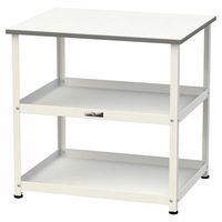 軽量作業用/天板付き150ワゴン 耐荷重50kg 固定式H738mm 低圧メラミン天板 ワークテーブル150シリーズ HTー7560W 1台（直送品）