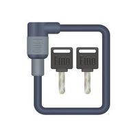 Fino バッテリーロック LMー03 キー式 グレー LM-03グレー 1個（直送品）