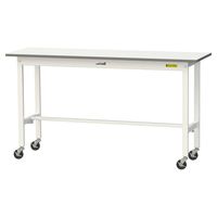 軽量作業台/耐荷重128kg キャスター付きH825mm 低圧メラミン天板 ワークテーブル150シリーズ SUPCー1545ーWW 1台（直送品）