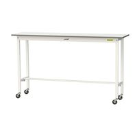 軽量作業台/耐荷重128kg キャスター付きH1035mm 低圧メラミン天板 ワークテーブル150シリーズ SUPHCー1845ーWW 1台（直送品）