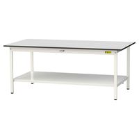 軽量作業台/耐荷重150kg 固定式H740mm 全面棚付き RoHS2指令対応塩ビシート天板 ワークテーブル150シリーズ SURー189（直送品）