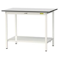 軽量作業台/耐荷重150kg 固定式H950mm 全面棚付き RoHS2指令対応塩ビシート天板 ワークテーブル150シリーズ SURHー12（直送品）