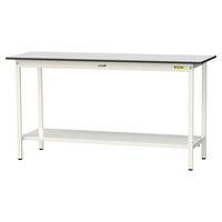 軽量作業台/耐荷重150kg 固定式H950mm 全面棚付き RoHS2指令対応塩ビシート天板 ワークテーブル150シリーズ SURHー18（直送品）