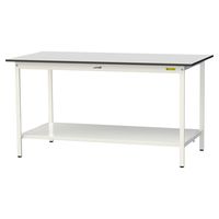 軽量作業台/耐荷重150kg 固定式H950mm 全面棚付き RoHS2指令対応塩ビシート天板 ワークテーブル150シリーズ SURHー18（直送品）