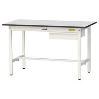 軽量作業台/耐荷重150kg 固定式H740mm 引き出し付き RoHS2指令対応塩ビシート天板 ワークテーブル150シリーズ SURー12（直送品）