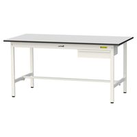 軽量作業台/耐荷重150kg 固定式H740mm 引き出し付き RoHS2指令対応塩ビシート天板 ワークテーブル150シリーズ SURー15（直送品）