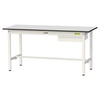 軽量作業台/耐荷重150kg 固定式H740mm 引き出し付き RoHS2指令対応塩ビシート天板 ワークテーブル150シリーズ SURー15（直送品）