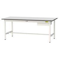 軽量作業台/耐荷重150kg 固定式H740mm 引き出し付き RoHS2指令対応塩ビシート天板 ワークテーブル150シリーズ SURー18（直送品）