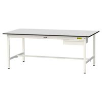 軽量作業台/耐荷重150kg 固定式H740mm 引き出し付き RoHS2指令対応塩ビシート天板 ワークテーブル150シリーズ SURー18（直送品）