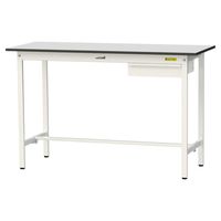 軽量作業台/耐荷重150kg 固定式H950mm 引き出し付き RoHS2指令対応塩ビシート天板 ワークテーブル150シリーズ SURHー1（直送品）