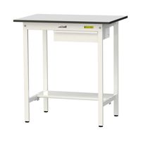 軽量作業台/耐荷重150kg 固定式H950mm 引き出し+半面棚付き RoHS2指令対応塩ビシート天板 ワークテーブル150シリーズ SU（直送品）