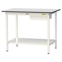 軽量作業台/耐荷重150kg 固定式H950mm 引き出し+全面棚付き RoHS2指令対応塩ビシート天板 ワークテーブル150シリーズ SU（直送品）
