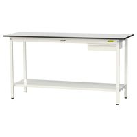 軽量作業台/耐荷重150kg 固定式H950mm 引き出し+全面棚付き RoHS2指令対応塩ビシート天板 ワークテーブル150シリーズ SU（直送品）