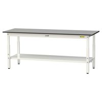 軽量作業台/耐荷重150kg 高さ調整H600~900mm 全面棚付き RoHS2指令対応塩ビシート天板 ワークテーブル150シリーズ SU（直送品）