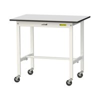 軽量作業台/耐荷重128kg キャスター付きH828mm RoHS2指令対応塩ビシート天板 ワークテーブル150シリーズ SURCー960ー（直送品）