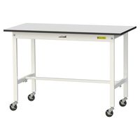 軽量作業台/耐荷重128kg キャスター付きH828mm RoHS2指令対応塩ビシート天板 ワークテーブル150シリーズ SURCー1260（直送品）