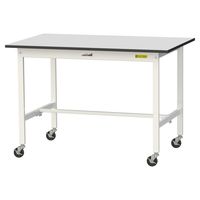 軽量作業台/耐荷重128kg キャスター付きH828mm RoHS2指令対応塩ビシート天板 ワークテーブル150シリーズ SURCー1275（直送品）