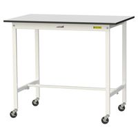 軽量作業台/耐荷重128kg キャスター付きH1038mm RoHS2指令対応塩ビシート天板 ワークテーブル150シリーズ SURHCー12（直送品）
