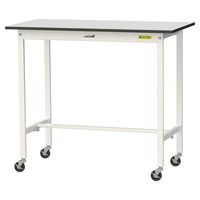 軽量作業台/耐荷重128kg キャスター付きH1038mm RoHS2指令対応塩ビシート天板 ワークテーブル150シリーズ SURHCー12（直送品）