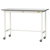 軽量作業台/耐荷重128kg キャスター付きH1038mm RoHS2指令対応塩ビシート天板 ワークテーブル150シリーズ SURHCー15（直送品）