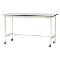 軽量作業台/耐荷重128kg キャスター付きH1038mm RoHS2指令対応塩ビシート天板 ワークテーブル150シリーズ SURHCー18（直送品）