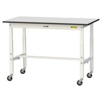軽量作業台/耐荷重128kg 高さ調整 キャスター付きH688~988mm RoHS2指令対応塩ビシート天板 ワークテーブル150シリーズ（直送品）